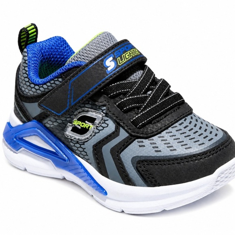 Baby Boy Fluxe Light-Up Sneakers S Sport Skechers Black Size 5 New With‎ Tags